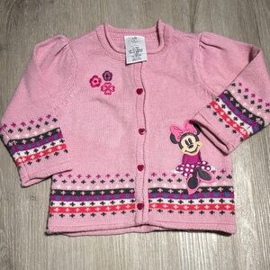 Disney Minnie Mouse Pink Knit Sweater